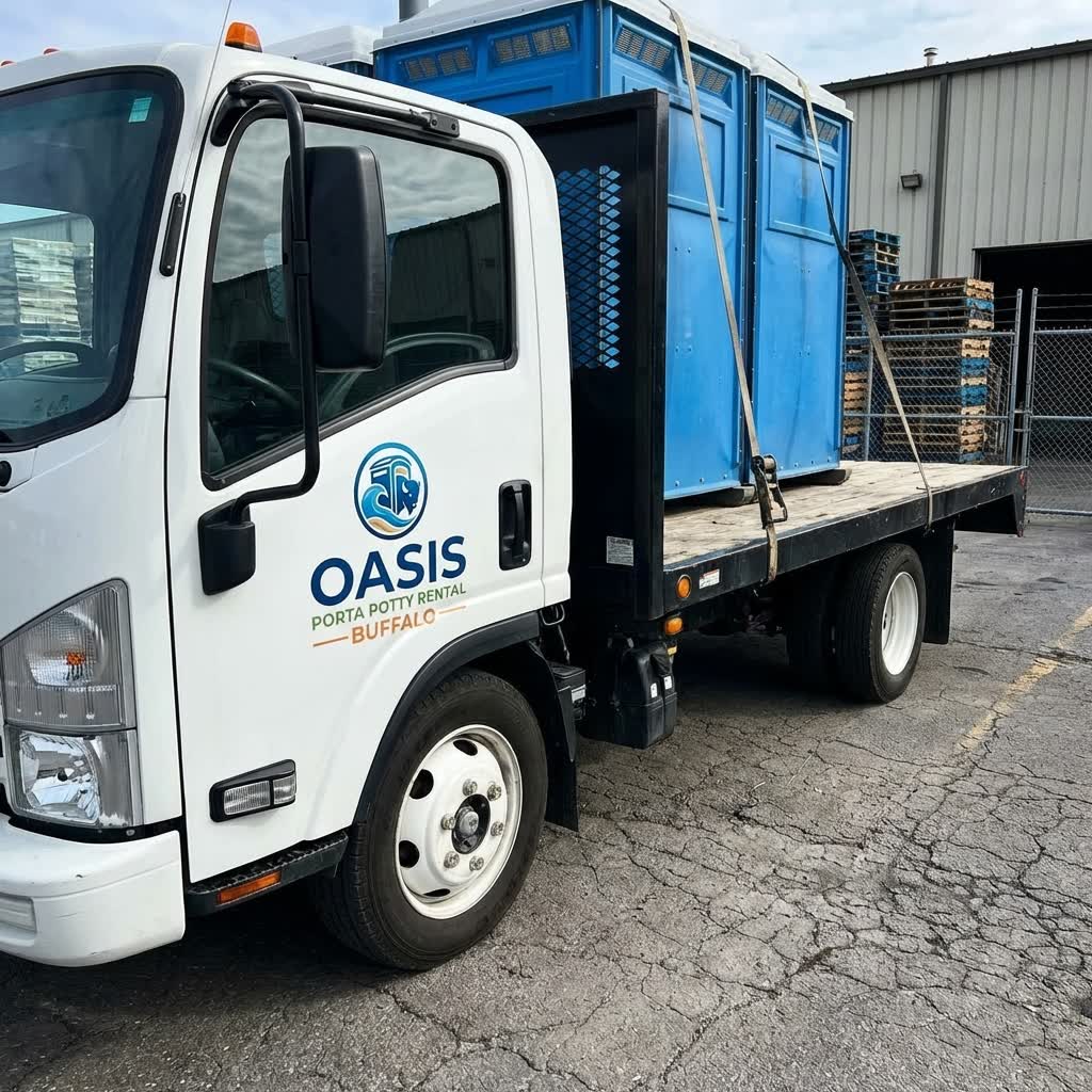 Oasis Porta Potty Rental Buffalo delivery truck